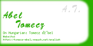 abel tomecz business card